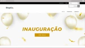 Banner de inauguração para lojas virtuais