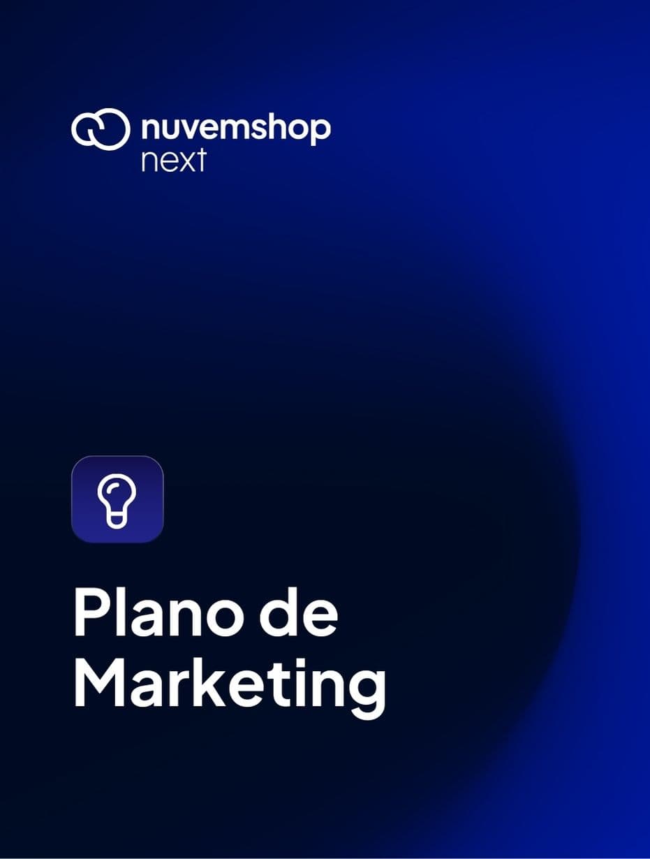 Capa do material Plano de Marketing.