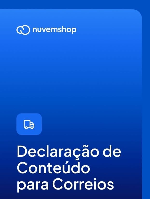 Capa da declaração de conteúdo dos Correios para Word da Nuvemshop