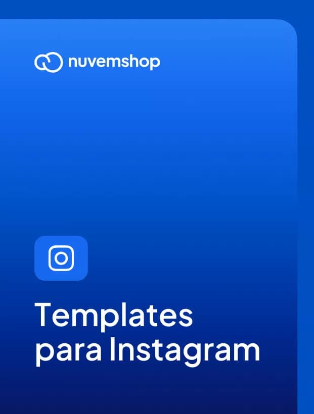 Capa do material grátis da Nuvemshop de templates para Instagram, com modelos para feed e stories!
