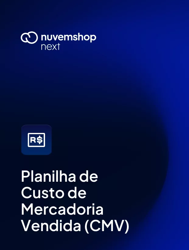 Capa para planilha de cálculo de CMV